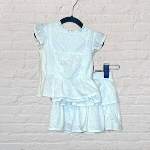 River Island Embroidered Peplum Knit Skirt Set